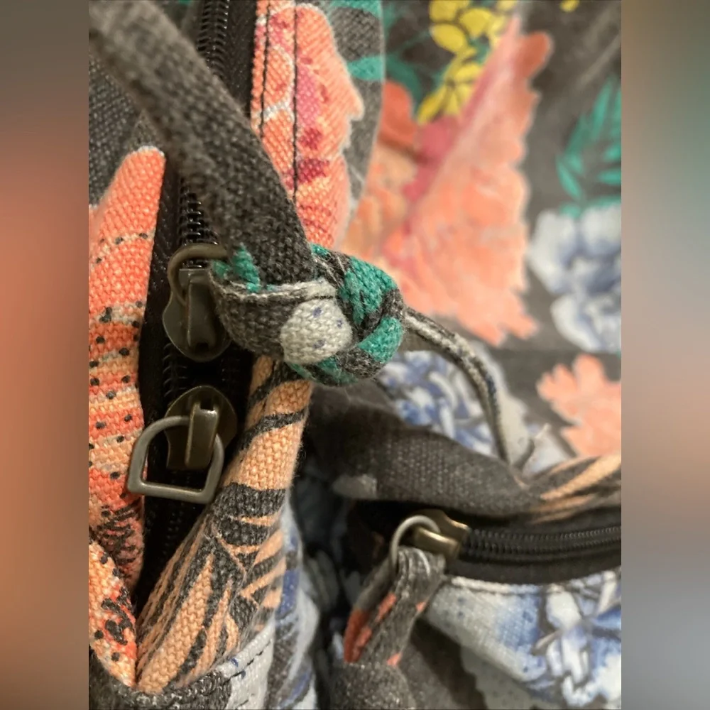 Rip Curl Floral Canvas Bag - Black, Blue, Pink,‎ Orange